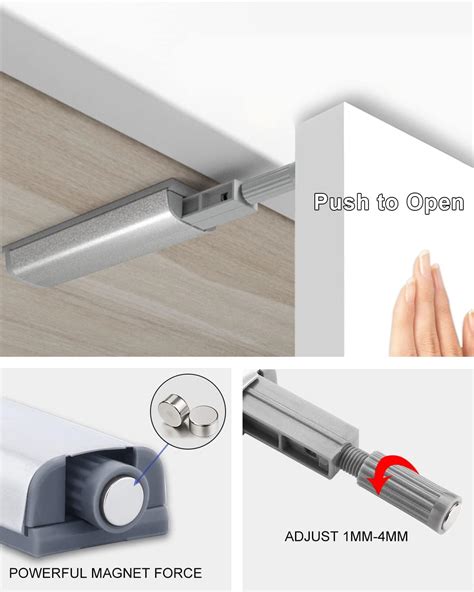 push to close cabinet latches.